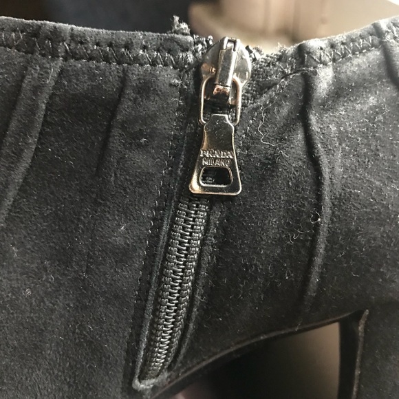 Prada black suede booties Size 8/38 - Picture 6 of 8